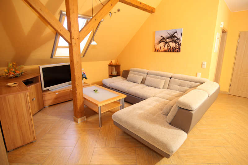 Wohnbereich der Ferienwohnung Zur Feuerwache